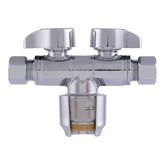 VALVE STOP DUAL 1/2PTCX3/8COMP